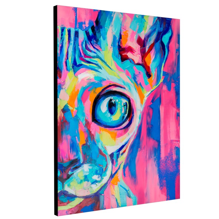 Curvart Plano Retrato Gato Colores Curvart Plano Retrato Gato Colores