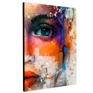Curvart Plano Retrato Colorido Abstracto Mujer