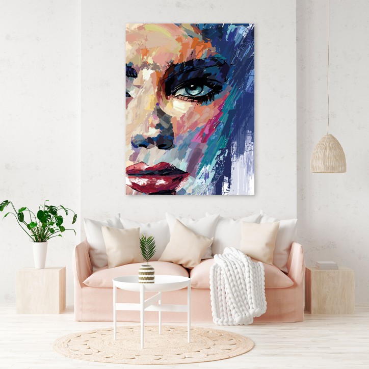 Curvart Plano Mirada de Mujer Pintura Abstracta Curvart Plano Mirada de Mujer Pintura Abstracta
