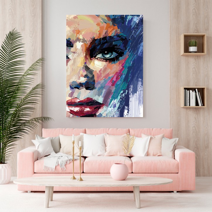 Curvart Plano Mirada de Mujer Pintura Abstracta Curvart Plano Mirada de Mujer Pintura Abstracta