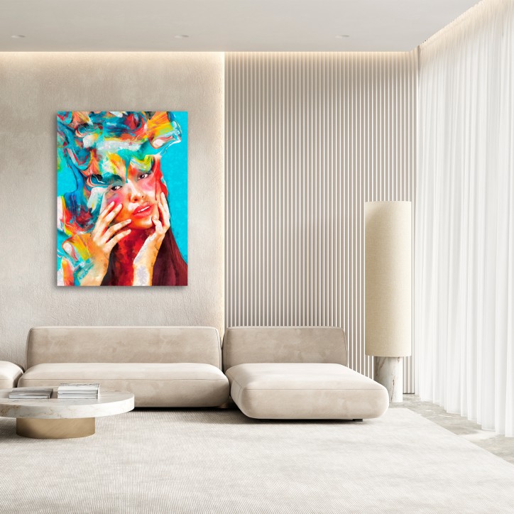 Curvart Plano Mujer Salpicadura de Colores Curvart Plano Mujer Salpicadura de Colores
