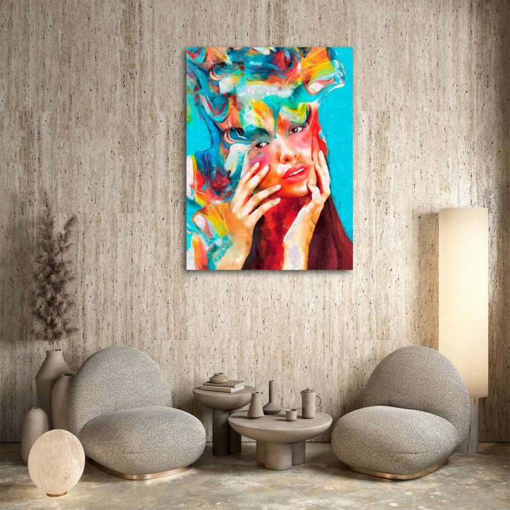 Curvart Plano Mujer Salpicadura de Colores Curvart Plano Mujer Salpicadura de Colores
