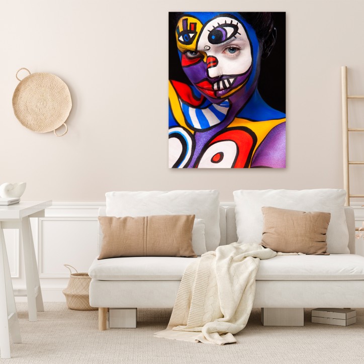 Curvart Plano Mujer Arte Maquillaje Colorido Curvart Plano Mujer Arte Maquillaje Colorido