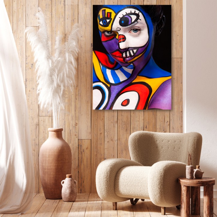 Curvart Plano Mujer Arte Maquillaje Colorido Curvart Plano Mujer Arte Maquillaje Colorido