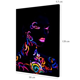 Curvart Plano Cuerpo Mujer Fluorescente