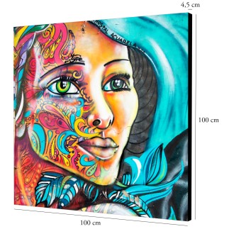 Curvart Plano Graffiti Cara Mujer Pintada