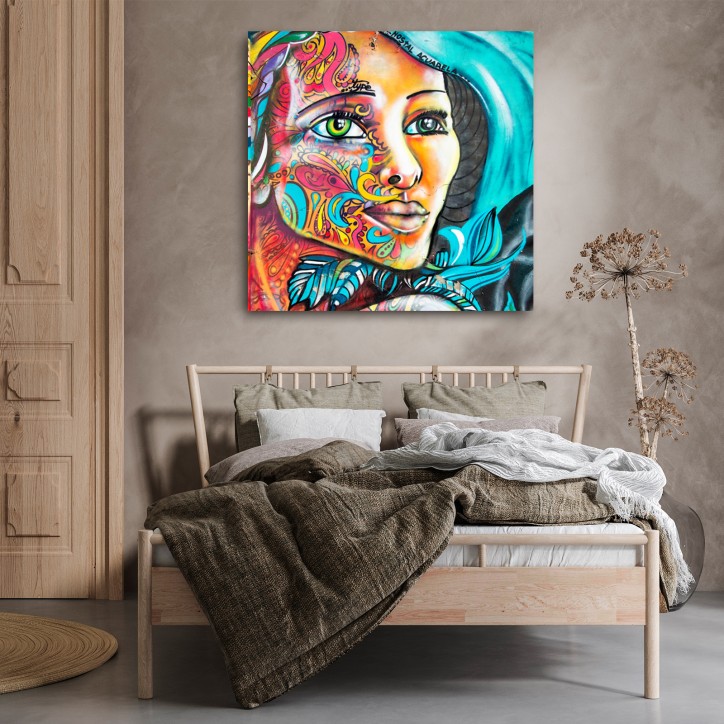 Curvart Plano Graffiti Cara Mujer Pintada Curvart Plano Graffiti Cara Mujer Pintada