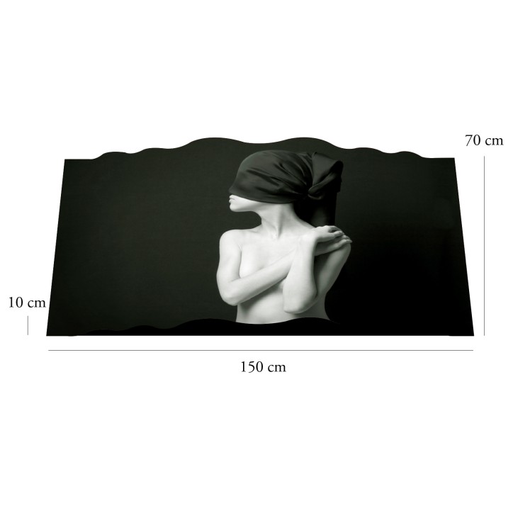 Curvart Curvo Mujer Desnuda Vendaje Negro Curvart Curvo Mujer Desnuda Vendaje Negro