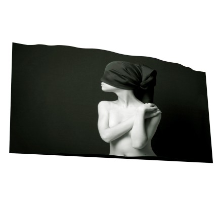 Curvart Curvo Mujer Desnuda Vendaje Negro
