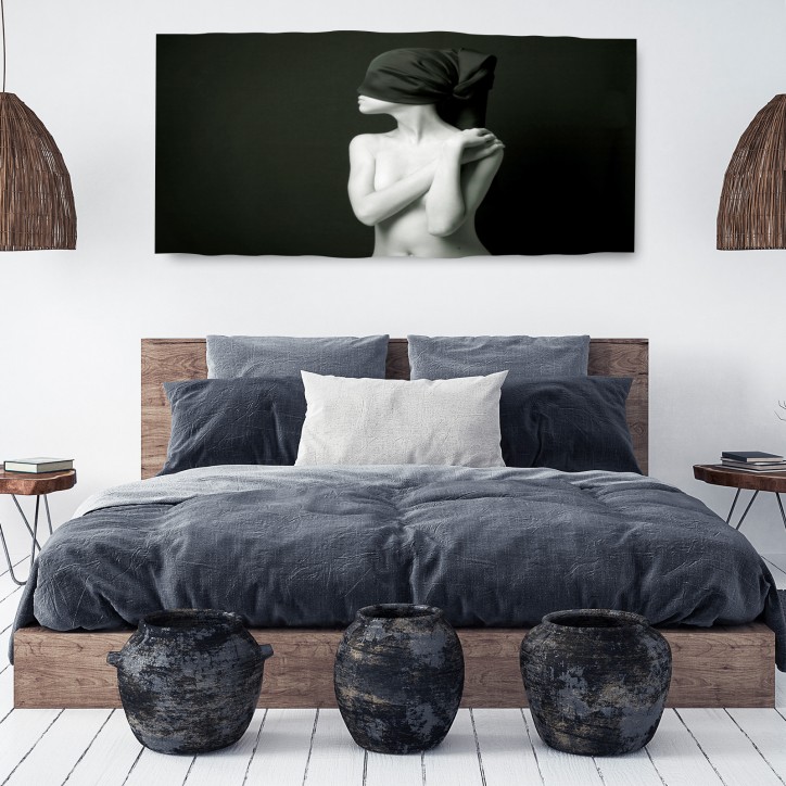 Curvart Curvo Mujer Desnuda Vendaje Negro Curvart Curvo Mujer Desnuda Vendaje Negro