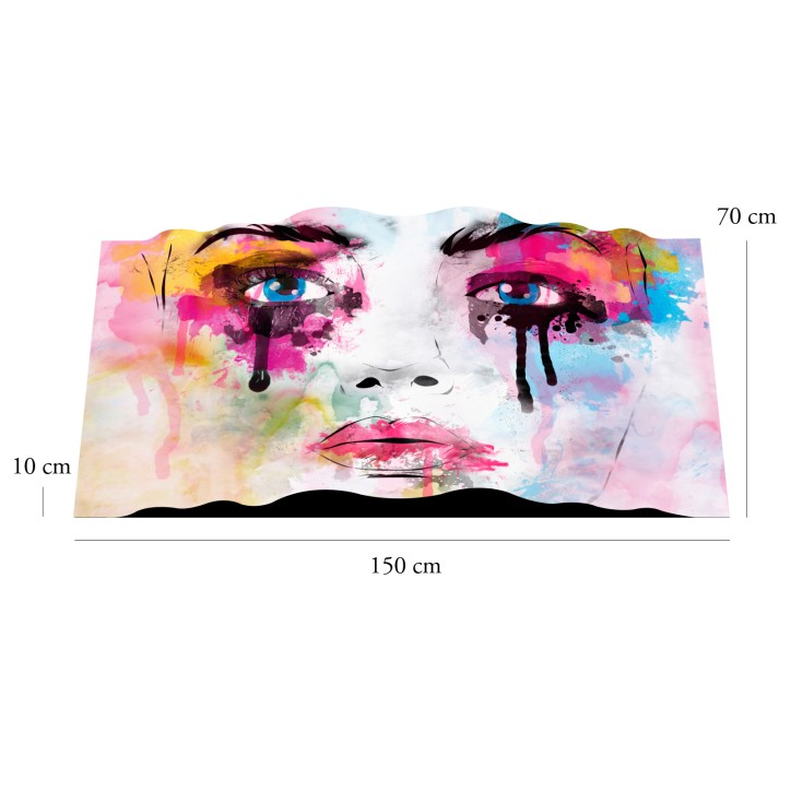 Curvart Curvo Cara Mujer Efecto Acuarela Curvart Curvo Cara Mujer Efecto Acuarela