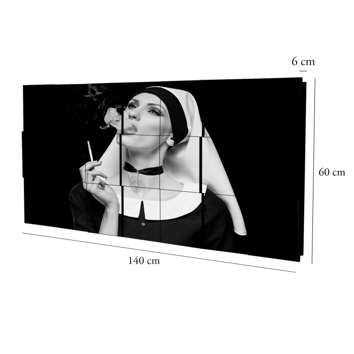 Curvart Dimensions Chica Monja Fumando Curvart Dimensions Chica Monja Fumando