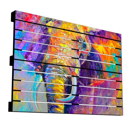 Curvart Palets Pintura Elefante Abstracto