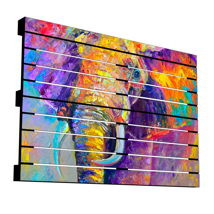 Curvart Palets Pintura Elefante Abstracto