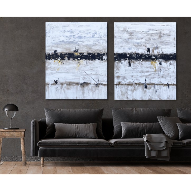 Pintura Original Abstracta Salpicadura negra Pintura Original Abstracta Salpicadura negra