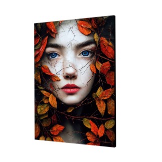 Cuadro Plano impresion digital pintura woman otoño