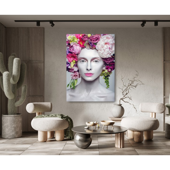 Cuadro Pintura Digital Reina de las flores