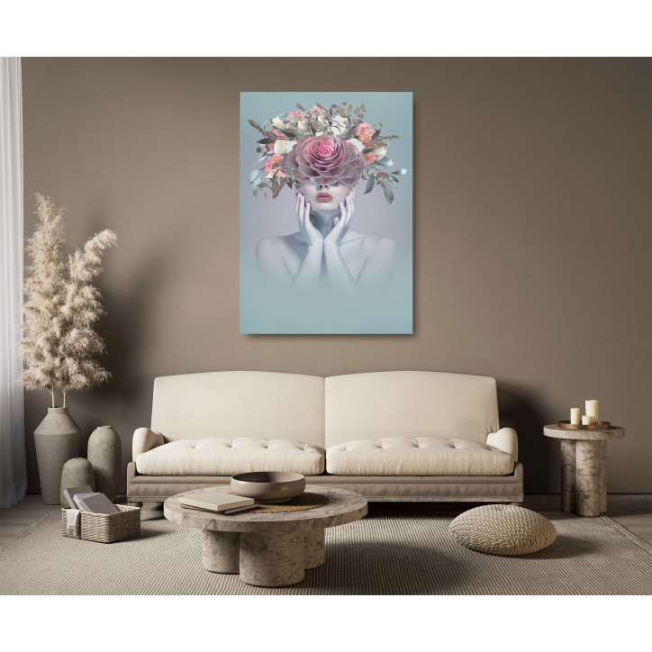 Cuadro Plano Fotografía Diseño Retrato Flores Mujer Cuadro Plano Fotografía Diseño Retrato Flores Mujer