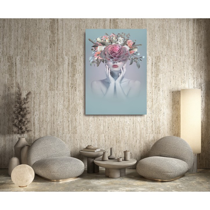 Cuadro Plano Fotografía Diseño Retrato Flores Mujer Cuadro Plano Fotografía Diseño Retrato Flores Mujer