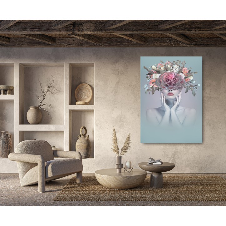 Cuadro Plano Fotografía Diseño Retrato Flores Mujer Cuadro Plano Fotografía Diseño Retrato Flores Mujer