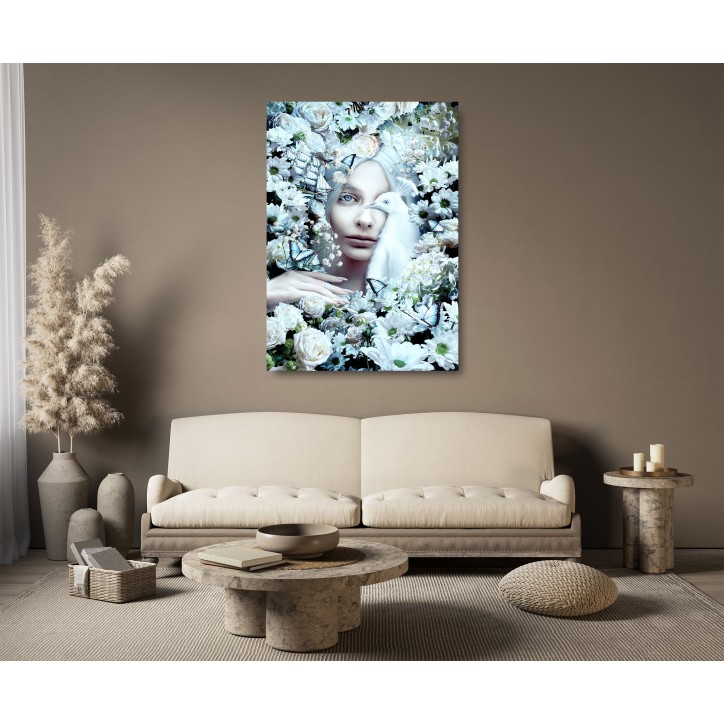 Cuadro Pintura Digital Mujer Albina