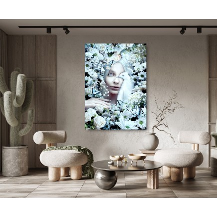Cuadro Pintura Digital Mujer Albina