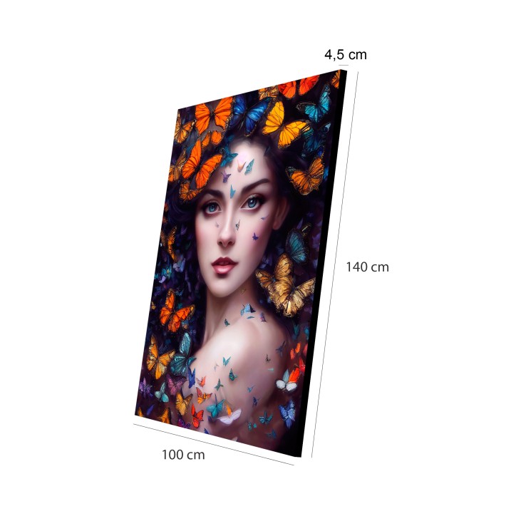 CuadroPlano Fotografía Diseño Hermosa Mujer con Mariposas CuadroPlano Fotografía Diseño Hermosa Mujer con Mariposas