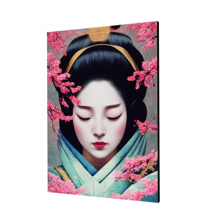 Cuadro Pintura Digital Hermosa Geisha