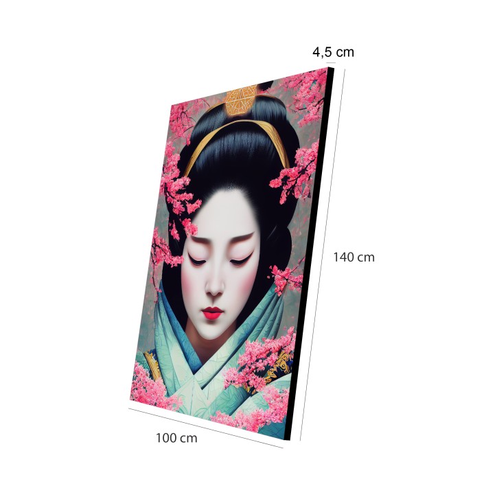 Cuadro Pintura Digital Hermosa Geisha