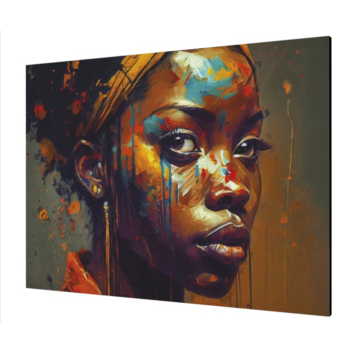Cuadro Pintura Digital Colorido Rostro Africano Cuadro Pintura Digital Colorido Rostro Africano