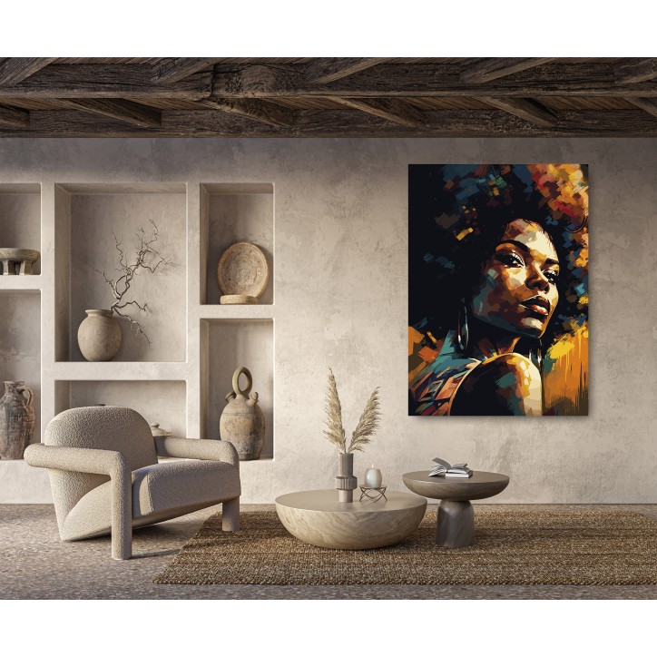 Cuadro Pintura Digital Mujer Arte Afro