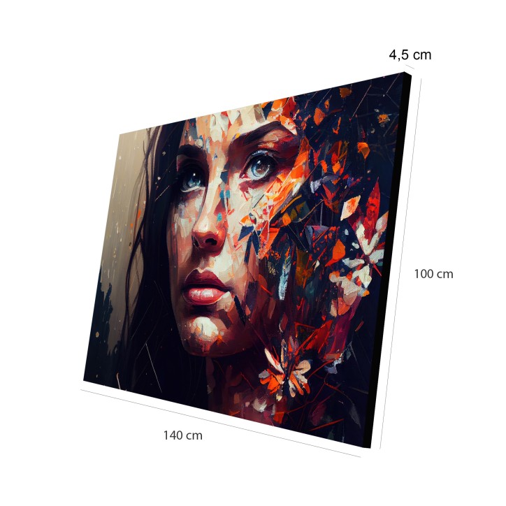 Cuadro Pintura Digital Mariposas en Cara de Mujer Cuadro Pintura Digital Mariposas en Cara de Mujer