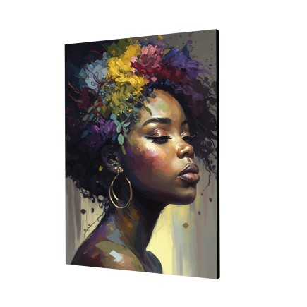Cuadro Pintura Digital Mujer Contrastes de Color