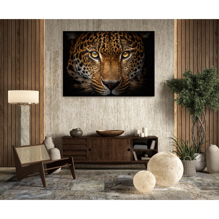 Cuadro Plano Fotografía Diseño Jaguar Mirada Desafiante Cuadro Plano Fotografía Diseño Jaguar Mirada Desafiante