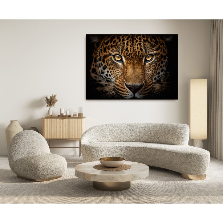 Cuadro Plano Fotografía Diseño Jaguar Mirada Desafiante Cuadro Plano Fotografía Diseño Jaguar Mirada Desafiante