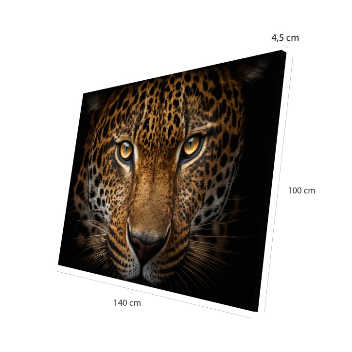 Cuadro Plano Fotografía Diseño Jaguar Mirada Desafiante Cuadro Plano Fotografía Diseño Jaguar Mirada Desafiante