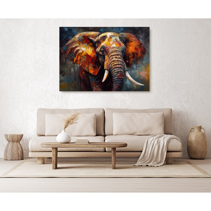 Cuadro Pintura Digital Elefante Posando al Oleo Cuadro Pintura Digital Elefante Posando al Oleo