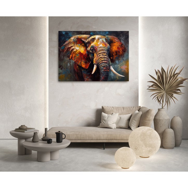 Cuadro Pintura Digital Elefante Posando al Oleo Cuadro Pintura Digital Elefante Posando al Oleo